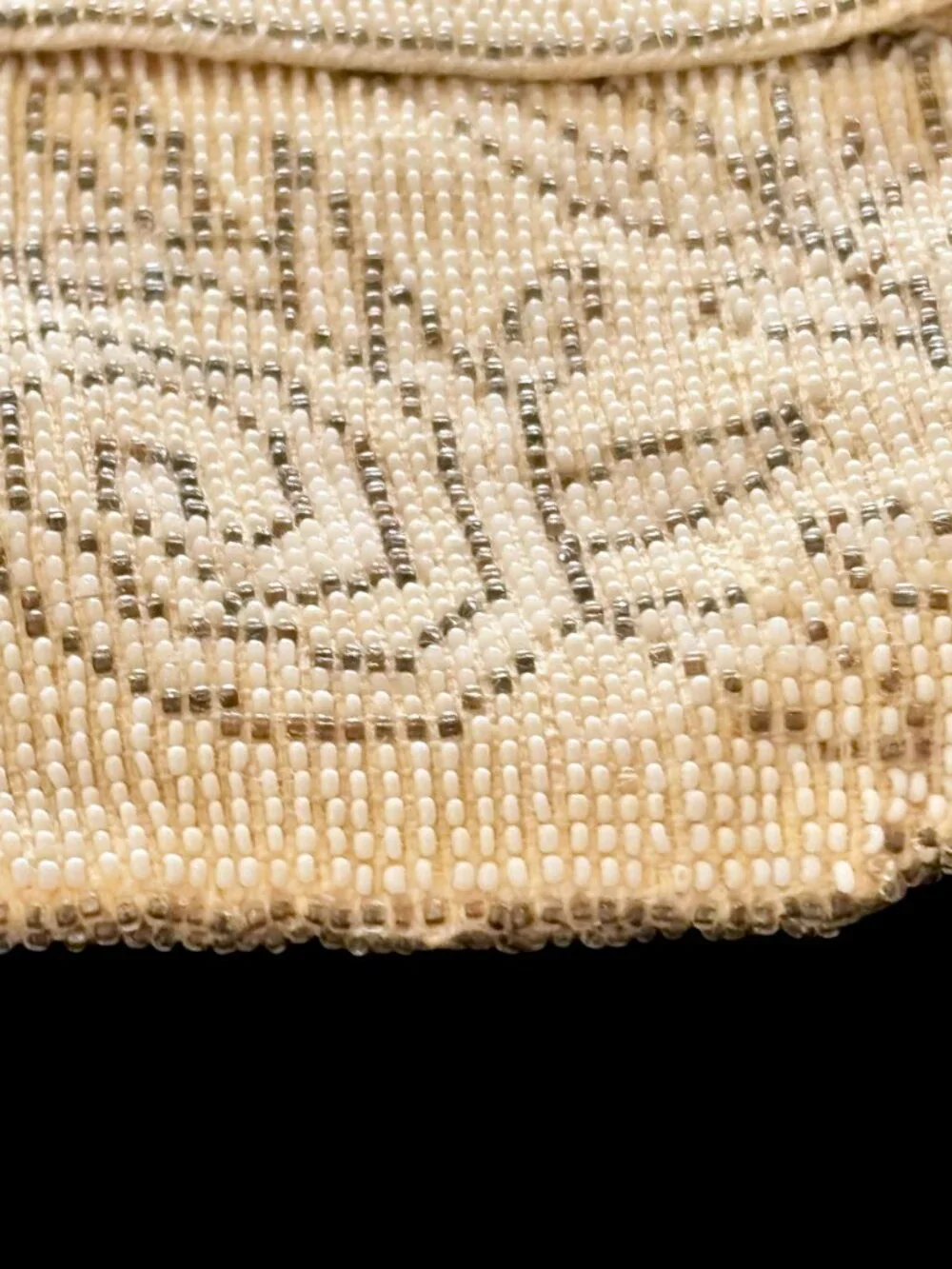 Vintage Art Deco Beaded Floral Clutch Evening Bag Made in Czechoslovakia